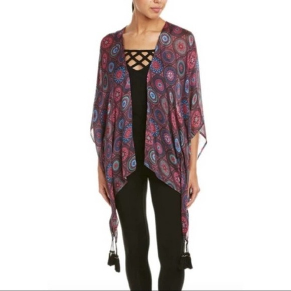 𝅺satva Akula Kimono in Eastern Tile Print M/L - Picture 1 of 7